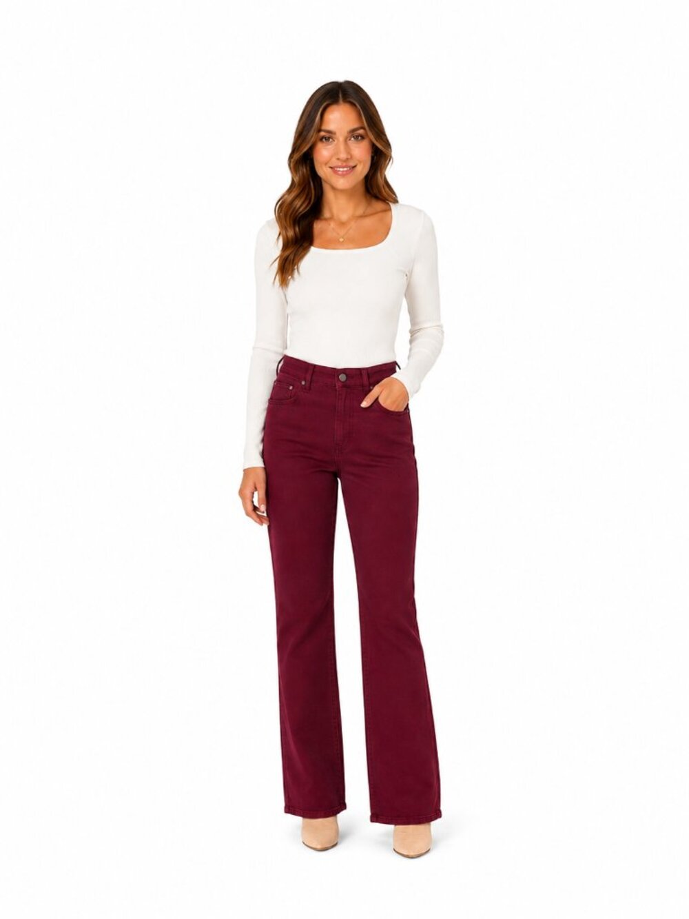 WOMEN WITH CONTROL Button Zip Zinfandal Contour Curves Jeans NWOT 6P